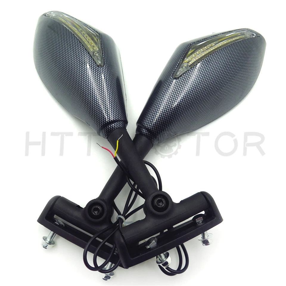 Turn Signal Mirror for Kawasaki Ninja 500 250R Triumph Daytona Trophy Ducati Smo - Image 3 of 4