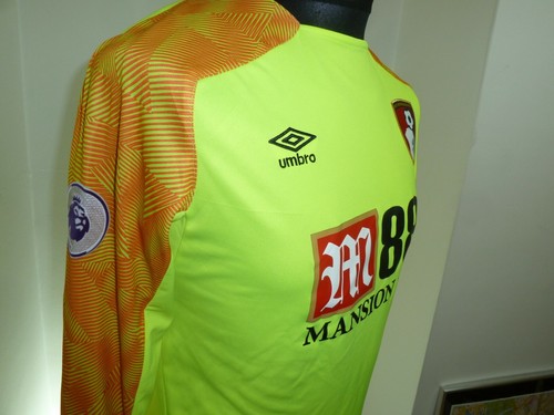 BOURNMOUTH FC FOOTBALL SHIRT DORSET Soccer GK Jersey "Owen 18" L/S size MEDIUM - Picture 4 of 6