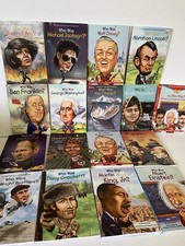 LOT OF 17 WHO IS, WHO WAS, WHAT WAS, WHERE CHILDREN'S BOOKS BIOGRAPHY / HISTORY