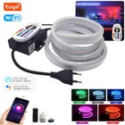Smart Tuya WiFi neon light 110V 220V 5050 RGB Tape Voice Control RGB LED Strip