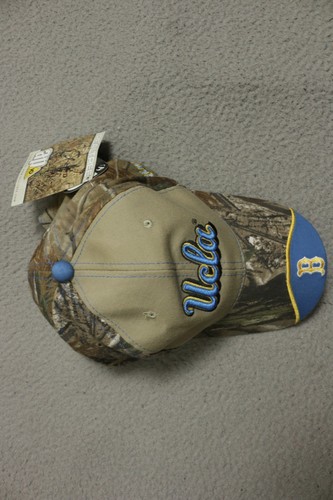 UCLA Bruins Camo Hat Cap Mens Brown Adjustable Realtree Hunting One Size Fits - Picture 3 of 10