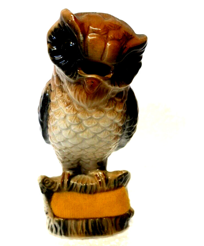 Owl VTG Ceramic Scissor Holder/ Pin Cushion