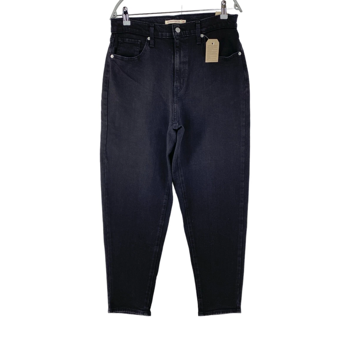Levi's black high waisted jeans hot sale
