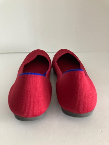 Rothy's Women's Shoes The Flat Slip-On Round Toe Classic Red Ballet Flat 7 EUC - Picture 8 of 18