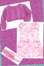 NWT 5T Gymboree CENTER STAGE Pink Floral DRESS SWEATER HEADBAND 3pc Set Outfit