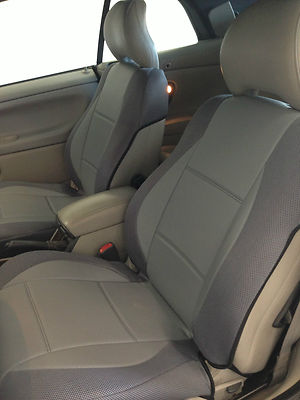 Charcoal//Black Sides topcar-athens Mix Leatherette and Synthetic Custom Fit Front Car Seat Covers Fits on Volvo S40 V40 S60 S70 V70 S80 Models Until 2014 Seats