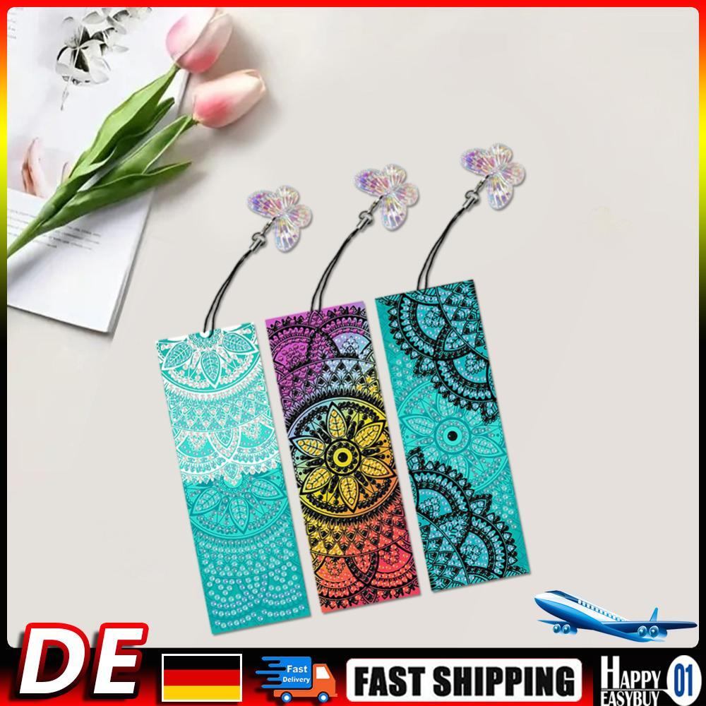 3pcs Spezialgeformte Kaleidoskop 5d DIY Diamond Art Book Mark für Heimbüro Hot