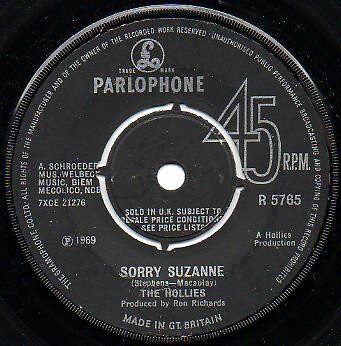 The Hollies - Sorry Suzanne (7", Single, Pus) - Picture 2 of 3
