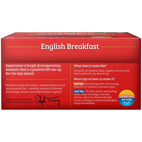 Twinings English Breakfast Pure Black Tea - 50 bags (Pack of 4) - Picture 2 of 5