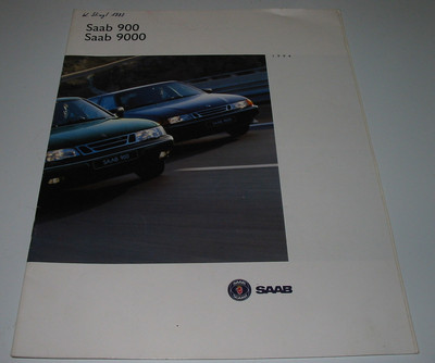 Auto Prospekt Saab 900 + Cabrio / 9000 CD CS Trionic Autoprospekt Stand 1994!