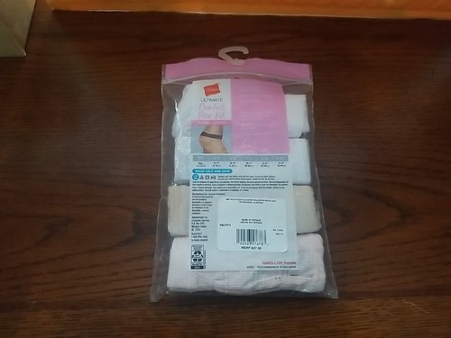 HANES Ultimate Flex Fit Ribbed Thongs Tangas Panties Underwear Women 7/L 4 Pack - Picture 4 of 14