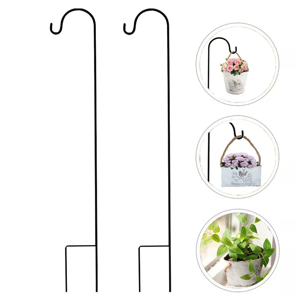 2x Schäferhaken Laternenhalter Hochzeit Gartenstab Hirtenhaken 100CM metallstab - Bild 2 von 4