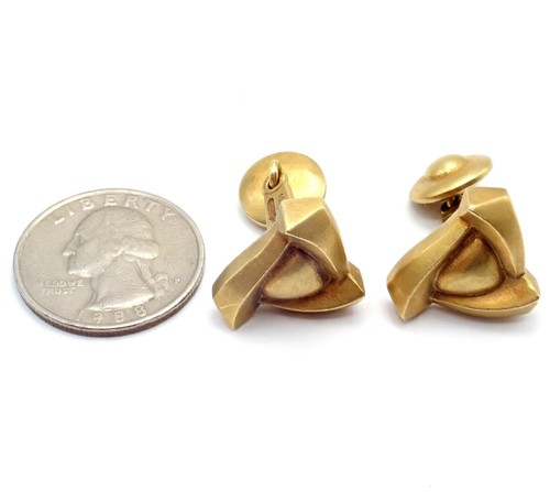 Rare! Vintage Kieselstein Cord 18k Yellow Gold Alligator Eye Cufflinks 1990 - Picture 5 of 11