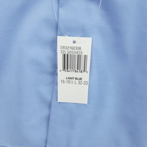 NUEVA Camisa de Vestir Kenneth Cole No Listada Para Hombres Grande Azul Claro Algodón Calce Ajustado - Imagen 5 de 14