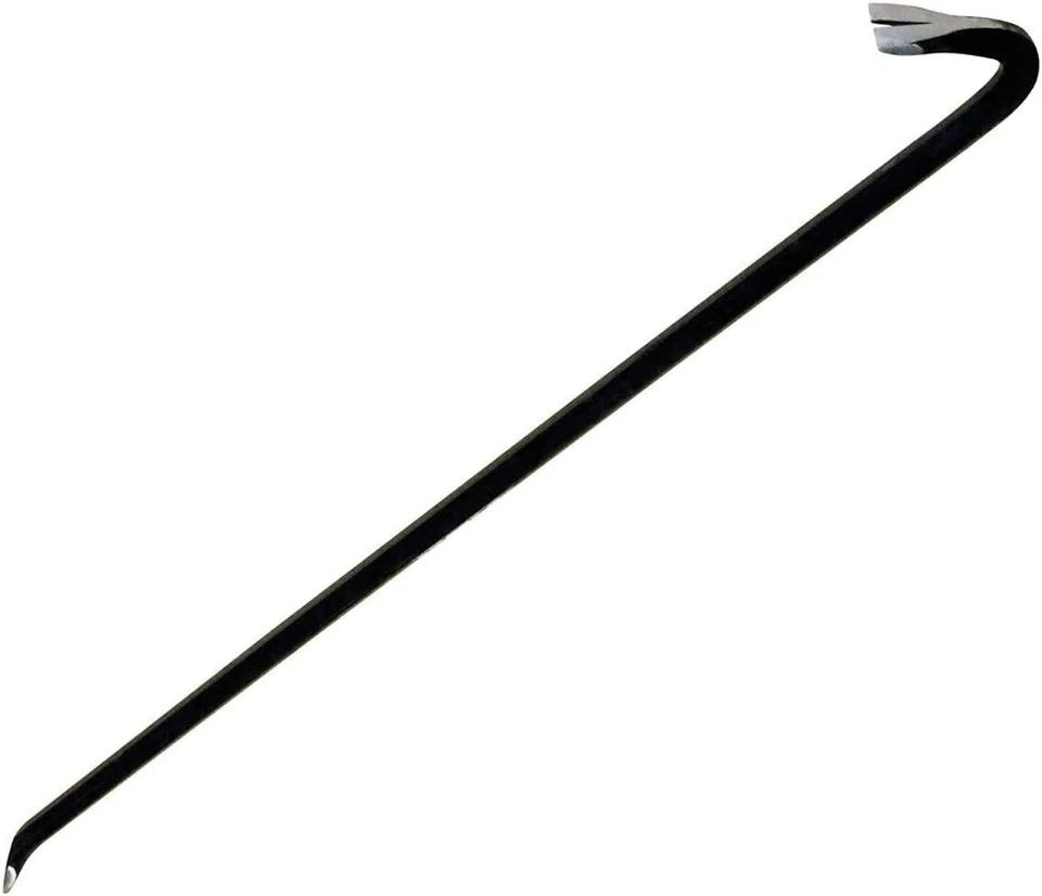 24" WRECKING BAR CROW NAIL LEVER STEEL SWAN NECK BUILDERS DIY TOOL STRONG ARM - Image 4 of 4
