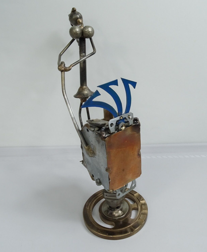 Sonny Dalton firmato metallo arte spazzatura casinò slot giocatore scultura steampunk 1998 - Foto 2 di 9