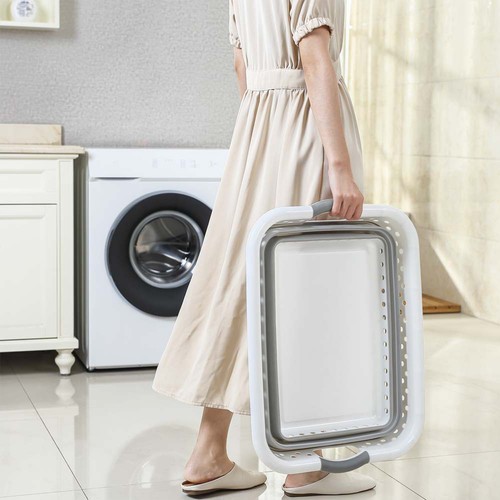 Fold Up Laundry Basket Waterproof Storage Clothes Container Clothes manner - Picture 3 of 6