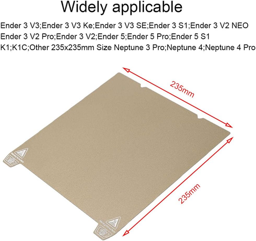 235X235MM Double Sided Textured Board PEI Sheet Heated Bed Spring Steel Flexible - Picture 4 of 9