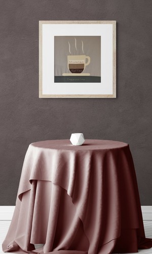 Patchworkbild, Patchwork, Quilt, "Cappuccino" - Picture 8 of 12