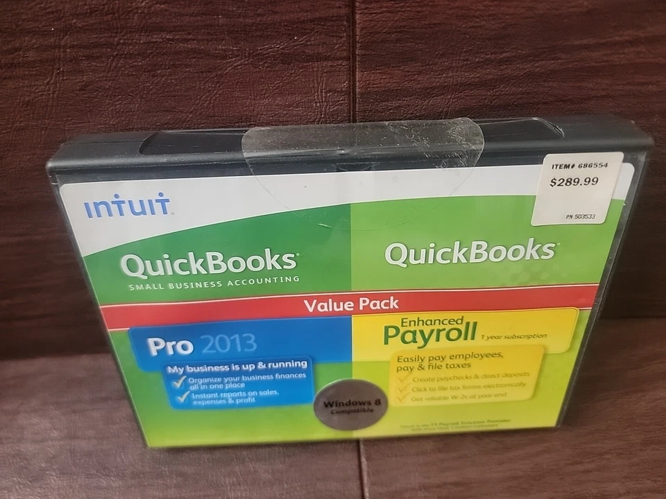 INTUIT QUICKBOOKS PRO 2013 FOR WINDOWS FULL RETAIL USA VERSION= NEW SEALED BOX= - Image 2 of 3