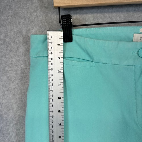 Pantalone donna Talbots Capri taglia 16 curvy verde acqua cotone elasticizzato bottoni - Foto 4 di 9