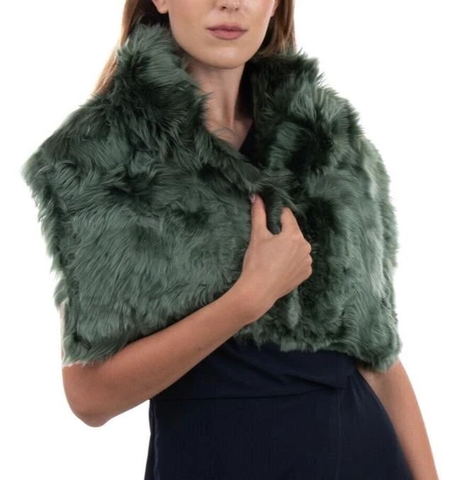 DOLCE & GABBANA Alpaca Fur Shawl Scarf Size IT 36 / 2XS 43.25" X 11" New $3210 - Image 2 of 4