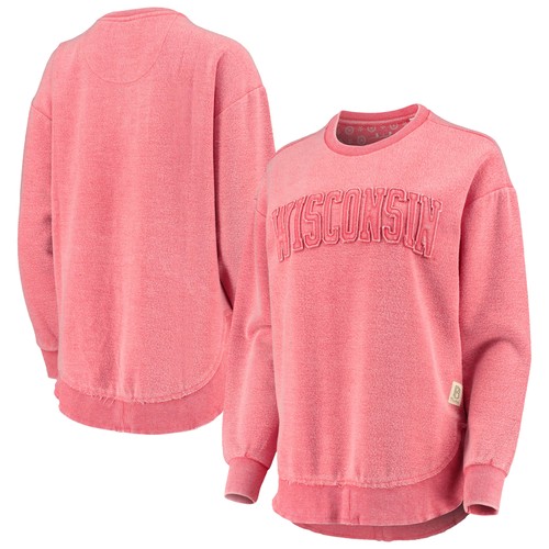 Damen Pressbox rot Wisconsin Badgers Ponchoville Pullover Sweatshirt