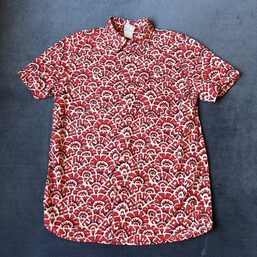 The North Face Shirt Men's Medium Baytrail Logo Spellout Short Sleeve Button-Up