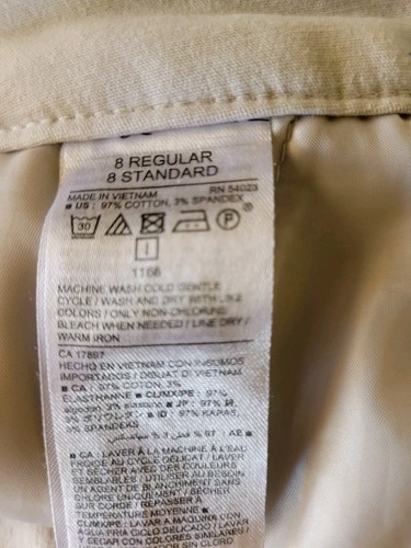 Old Navy Women's Off White SZ 8 Harper 32" Waist Mid-Rise Cotton Blend Stretch - Picture 3 of 7