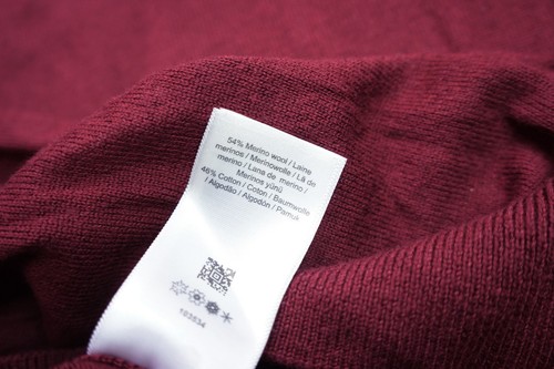 Fred Perry Merino Wool Cotton Jumper mens Sweater Pullover top size XL red K3201 - Picture 8 of 8