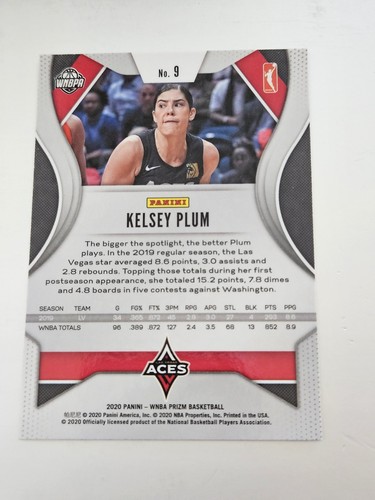 2020 Panini Prizm #9 Kelsey Plum Aces Sparks WNBA - Picture 2 of 2