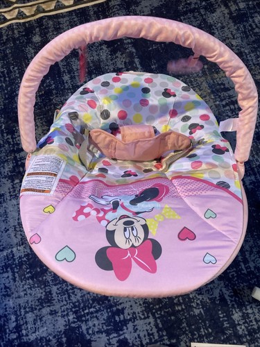 Bright Disney Baby Minnie Mouse Vibrating Baby Bouncer, Spotty Dotty (read) - Picture 2 of 7