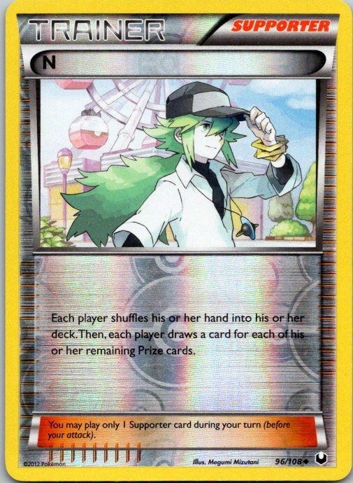 LP N - 96/108 - REVERSE HOLO - BLACK & WHITE DARK EXPLORERS 2012