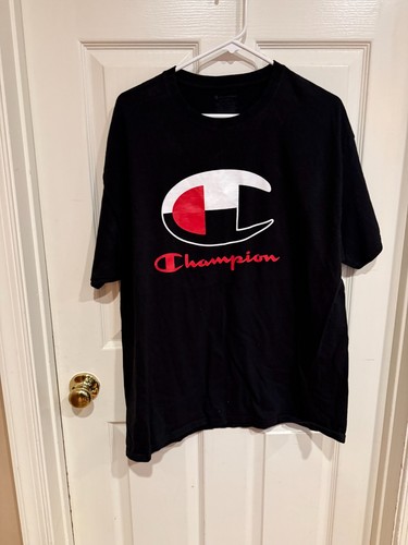 T-shirt Champion uomo NERA manica corta taglia XL 100% COTONE