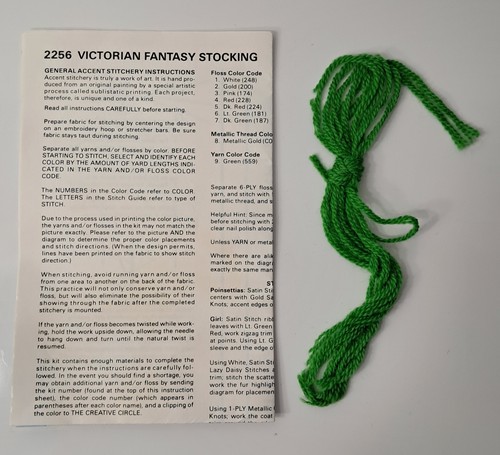 Vintage Victorian Fantasy Stocking Kit New Open Package Incomplete As Is 1983 US - Picture 6 of 13
