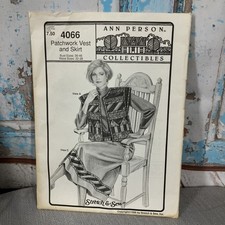 Stretch  Sew 4066 Pattern Patchwork Vest and Skirt Ann Person Bust 30-46 Waist