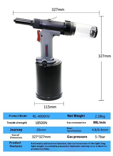 Self-priming Pneumatic Rivet Gun Fully Automatic Rivet Gun Riveting Machine - Picture 18 of 28