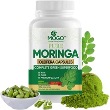 Moringa Capsules -180 Ct| Boost Energy, Immune, Gut, Joint Support | Made wit...