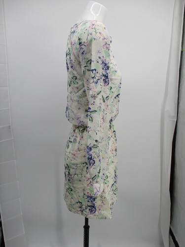 Vestido para mujer Helena Quinn manga larga pequeño mezcla de seda floral de gasa - Imagen 10 de 24