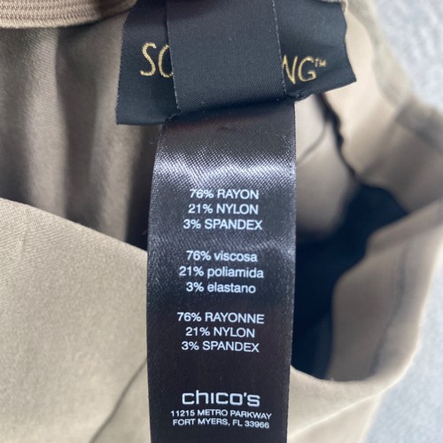 Chicos Pants Womens 0 US 4 Beige So Slimming Ankle Pull On Stretch Legging Work - Picture 10 of 12