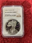 1996 P  Silver Eagle NGC PF69 Brown Label
