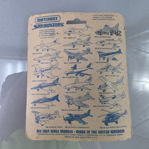 Matchbox Skybusters SP-8 SPITFIRE RAF SUPERMARINE Diecast WWII Fighter 1977 NEW - Picture 6 of 8