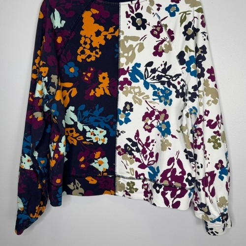 Maeve by Anthropologie Floral Print Sweatshirt Pullover Size Large Colorful - Picture 10 of 13
