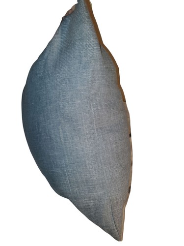Pottery Barn Set of 2 Masters of Linen Blue Belgian Linen Pillows Down Insert - Picture 7 of 24