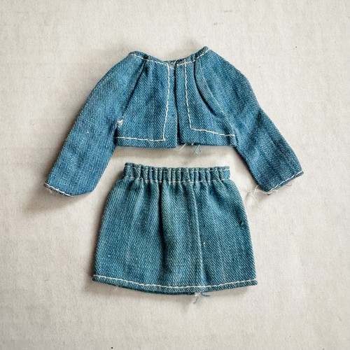 Vintage Skipper Denim Jacket And Skirt Outfit
