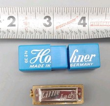 Horner Little Lady No. 39 Mini Harmonica Made In Germany Vintage Blue Case