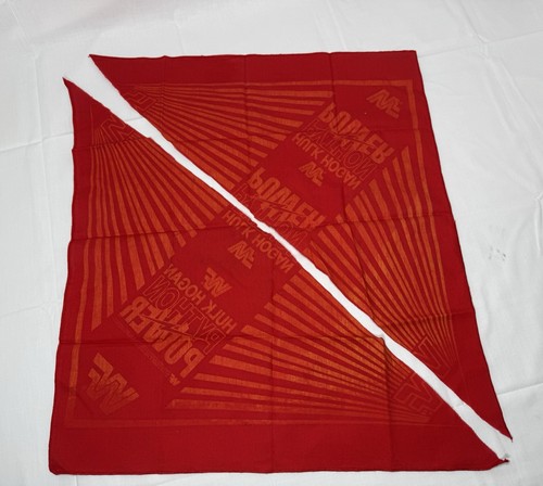 WWF Hulk Hogan Python Power officially licensed 1990 Red & Gold Bandana Ripped - Picture 2 of 3