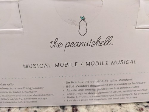 The Peanutshell Culla Mobile per Ragazzi o Ragazze - Wh - Foto 9 di 10