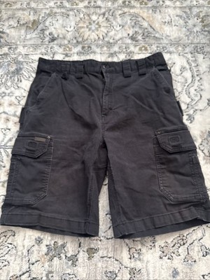 Smiths Workwear Mens Black Cargo Shorts Size 36 Utility Rugged Cotton