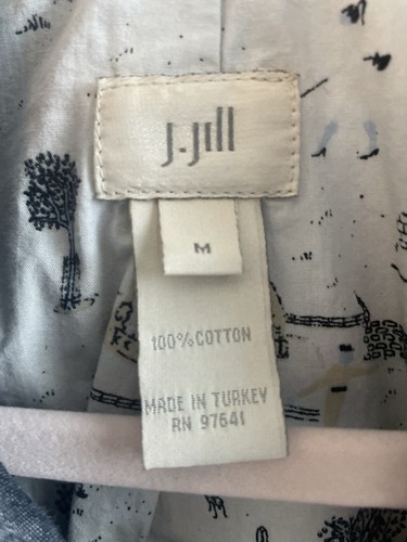 J. Jill unstructured jean denim chambray blazer casual jacket, M - Picture 3 of 6